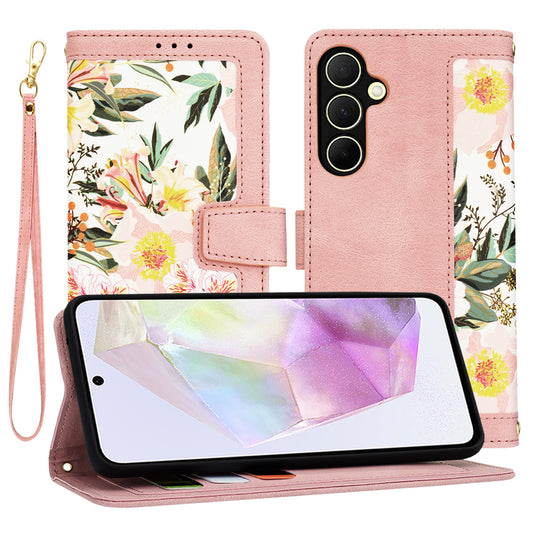 Fodral för Samsung Galaxy A35 5G A356, Techsuit, FlipCraft, Rosa