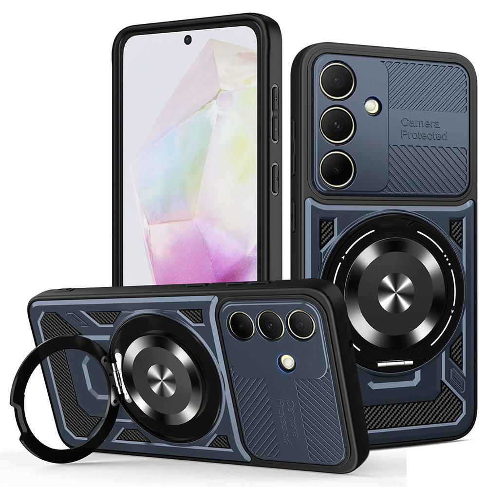 Fodral för Samsung Galaxy A35 5G A356, Techsuit, RuggedCam, Blå