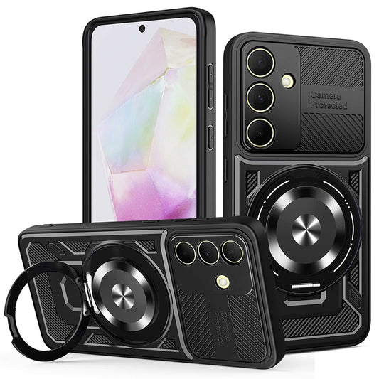 Fodral för Samsung Galaxy A35 5G A356, Techsuit, RuggedCam, Svart