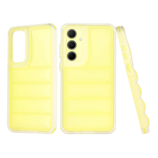Fodral för Samsung Galaxy A35 5G A356, Techsuit, Wave Shield, Gul