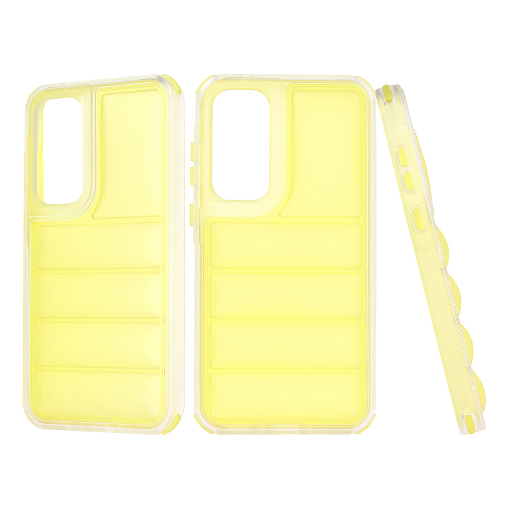 Fodral för Samsung Galaxy A35 5G A356, Techsuit, Wave Shield, Gul