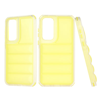 Fodral för Samsung Galaxy A35 5G A356, Techsuit, Wave Shield, Gul