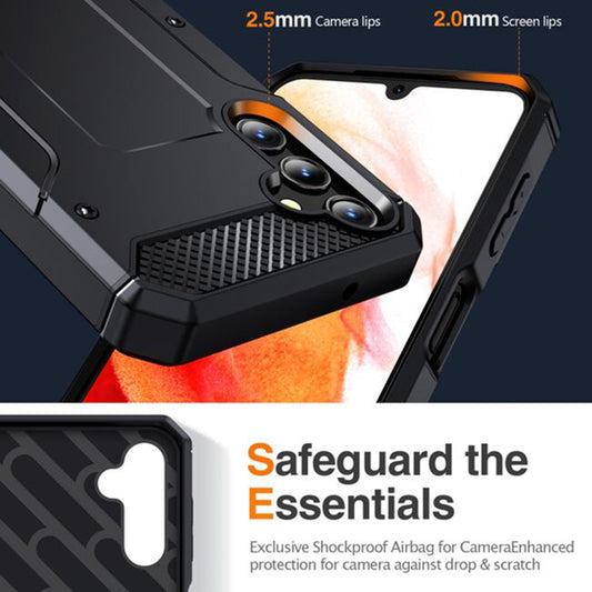 Fodral för Samsung Galaxy A36 A366, Techsuit, Hybrid Armor, Svart