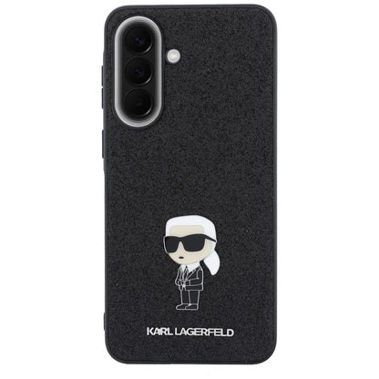 Mobilskal för Samsung Galaxy A37 5G, Karl Lagerfeld, Glitter Fixed Ikonik Karl, Svart