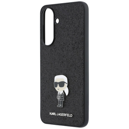 Mobilskal för Samsung Galaxy A37 5G, Karl Lagerfeld, Glitter Fixed Ikonik Karl, Svart