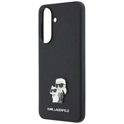 Fodral för Samsung Galaxy A37 5G, Karl Lagerfeld, Saffiano Karl & Choupette Metal, Svart