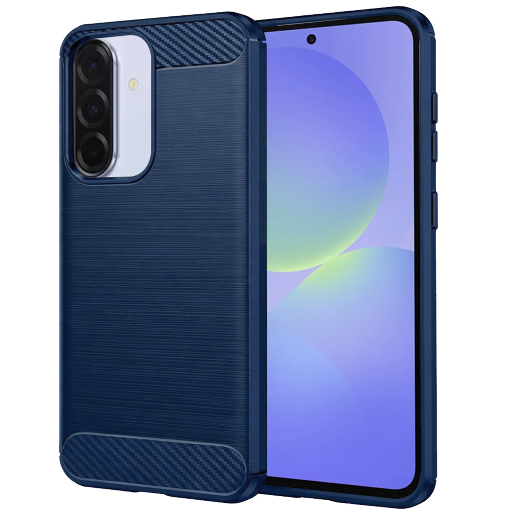 Skyddsfodral för Samsung Galaxy A37 5G, Techsuit, Kolfiber, Blå