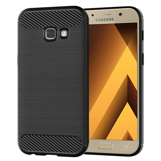 Fodral för Samsung Galaxy A5 (2017) A520, Techsuit, Kolfiber, Svart