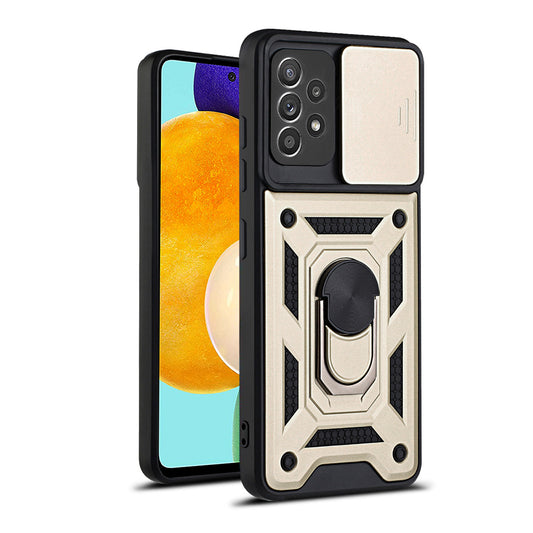Fodral för Samsung Galaxy A52s 5G A528 / A52 5G A526 / A52 A525, Techsuit, CamShield, Guld