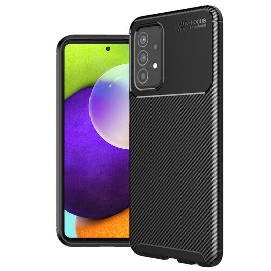 Fodral för Samsung Galaxy A52s 5G A528 / A52 5G A526 / A52 A525, Techsuit, CarbonFiber, Svart