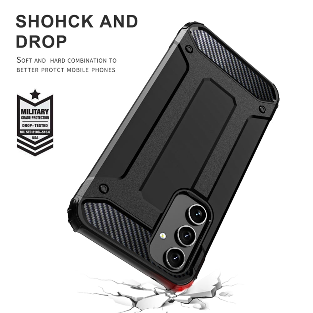 Fodral för Samsung Galaxy A54 A546, Techsuit, Hybrid Armor, Svart