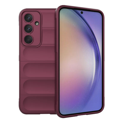 Fodral för Samsung Galaxy A54 A546, Techsuit, Magic Shield, Vinröd