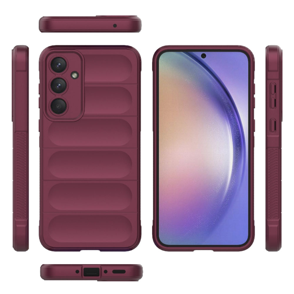 Fodral för Samsung Galaxy A54 A546, Techsuit, Magic Shield, Vinröd