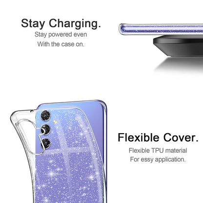 Fodral för Samsung Galaxy A54 A546, Techsuit, SparkleSkin, Transparent