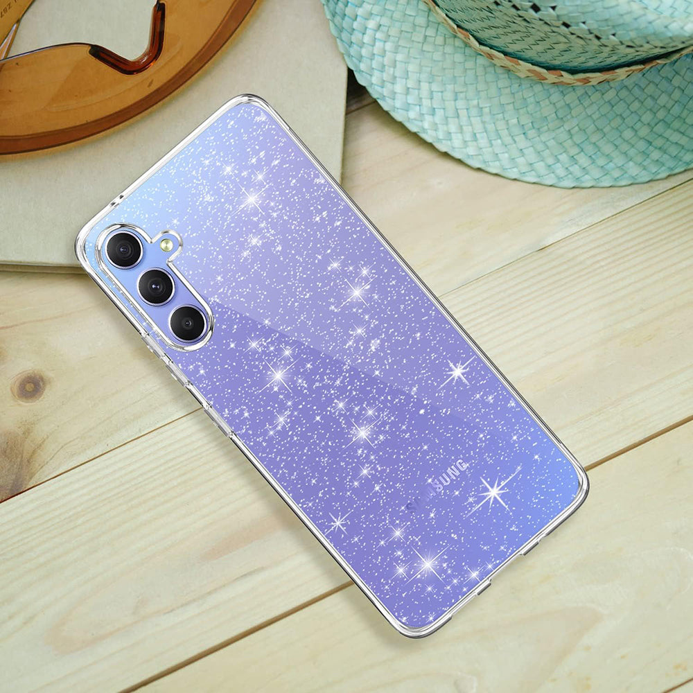 Fodral för Samsung Galaxy A54 A546, Techsuit, SparkleSkin, Transparent