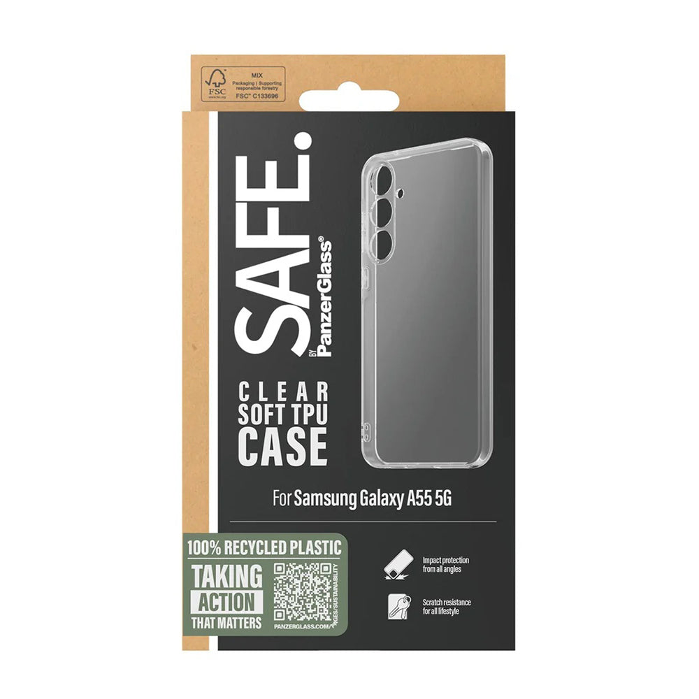 Skyddsfodral för Samsung Galaxy A55 5G A556, PanzerGlass, Safe., Transparent