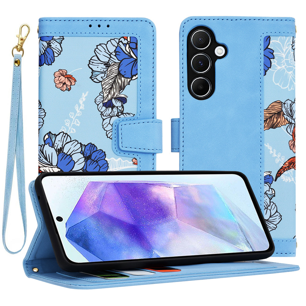 Fodral för Samsung Galaxy A55 5G A556, Techsuit, FlipCraft, Blå