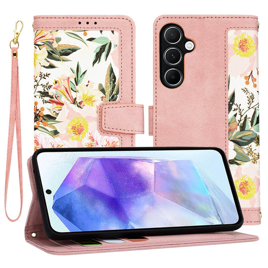 Fodral för Samsung Galaxy A55 5G A556, Techsuit, FlipCraft, Rosa