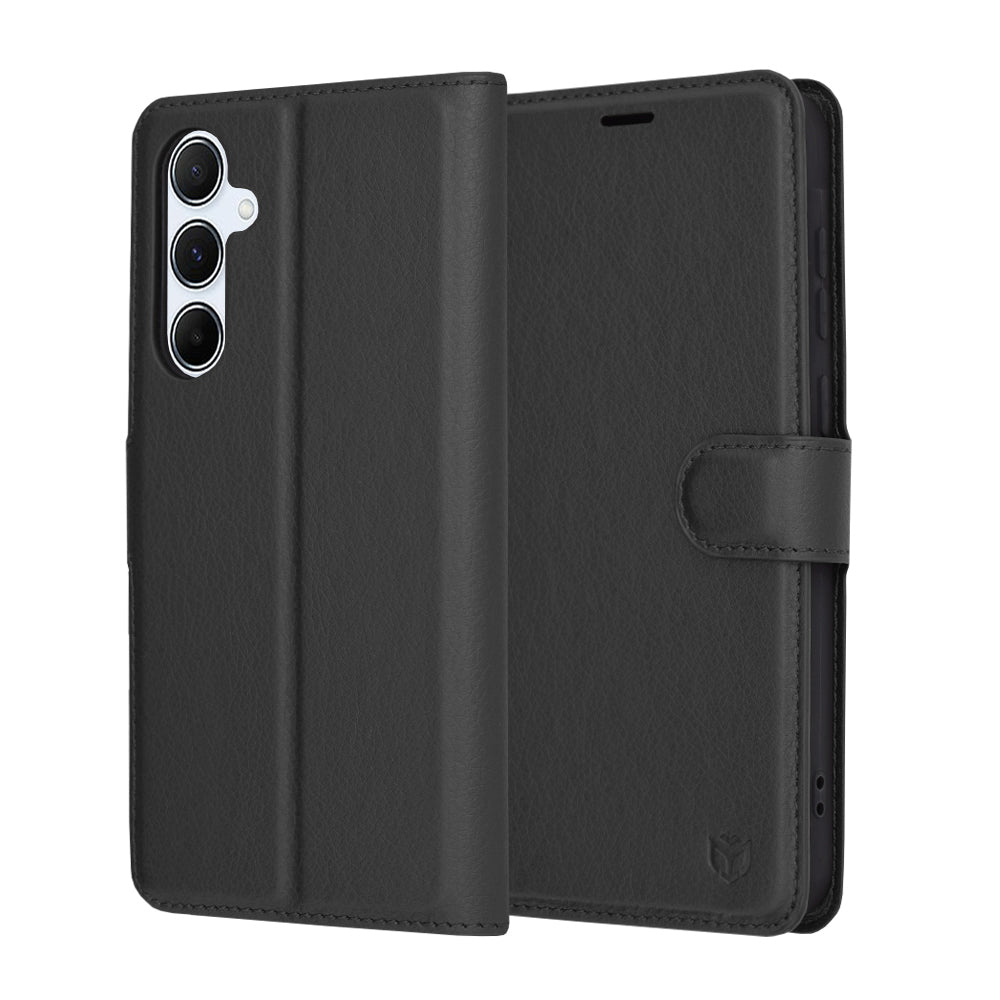 Fodral för Samsung Galaxy A55 5G A556, Techsuit, Leather Folio, Svart