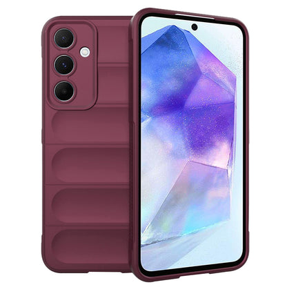 Fodral för Samsung Galaxy A55 5G A556, Techsuit, Magic Shield, Vinröd