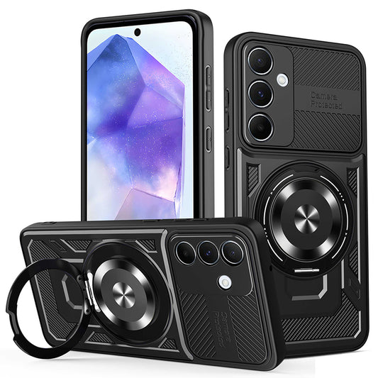 Fodral för Samsung Galaxy A55 5G A556, Techsuit, RuggedCam, Svart