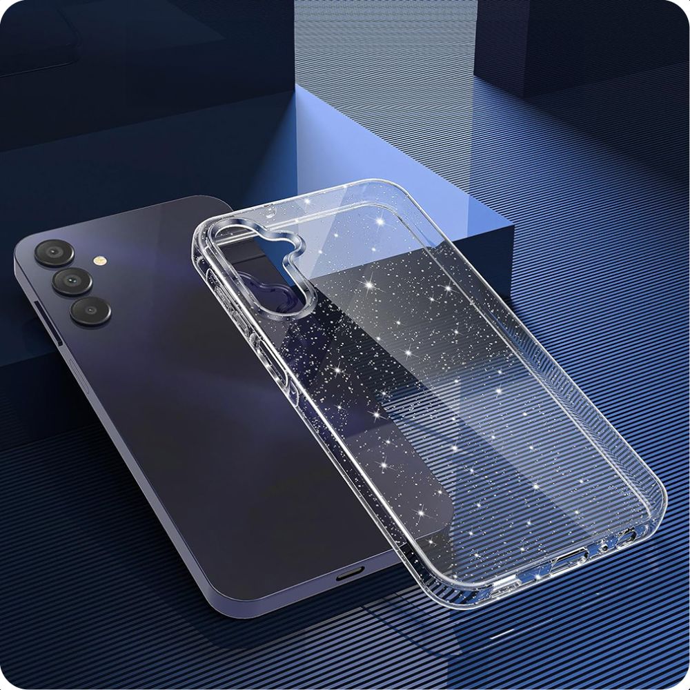 Fodral för Samsung Galaxy A55 5G A556, Techsuit, SparkleSkin, Transparent
