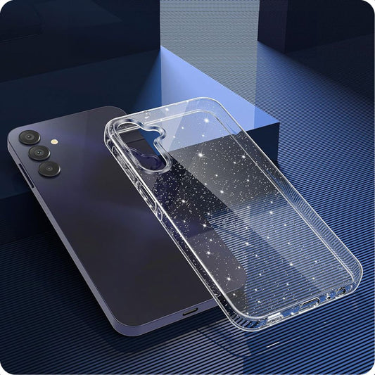 Fodral för Samsung Galaxy A55 5G A556, Techsuit, SparkleSkin, Transparent