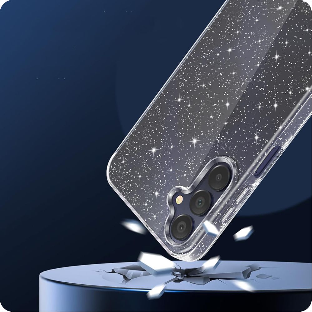 Fodral för Samsung Galaxy A55 5G A556, Techsuit, SparkleSkin, Transparent
