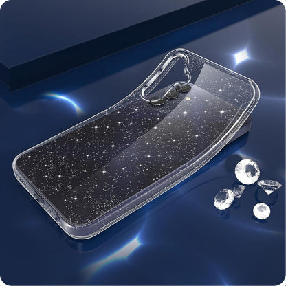 Fodral för Samsung Galaxy A55 5G A556, Techsuit, SparkleSkin, Transparent