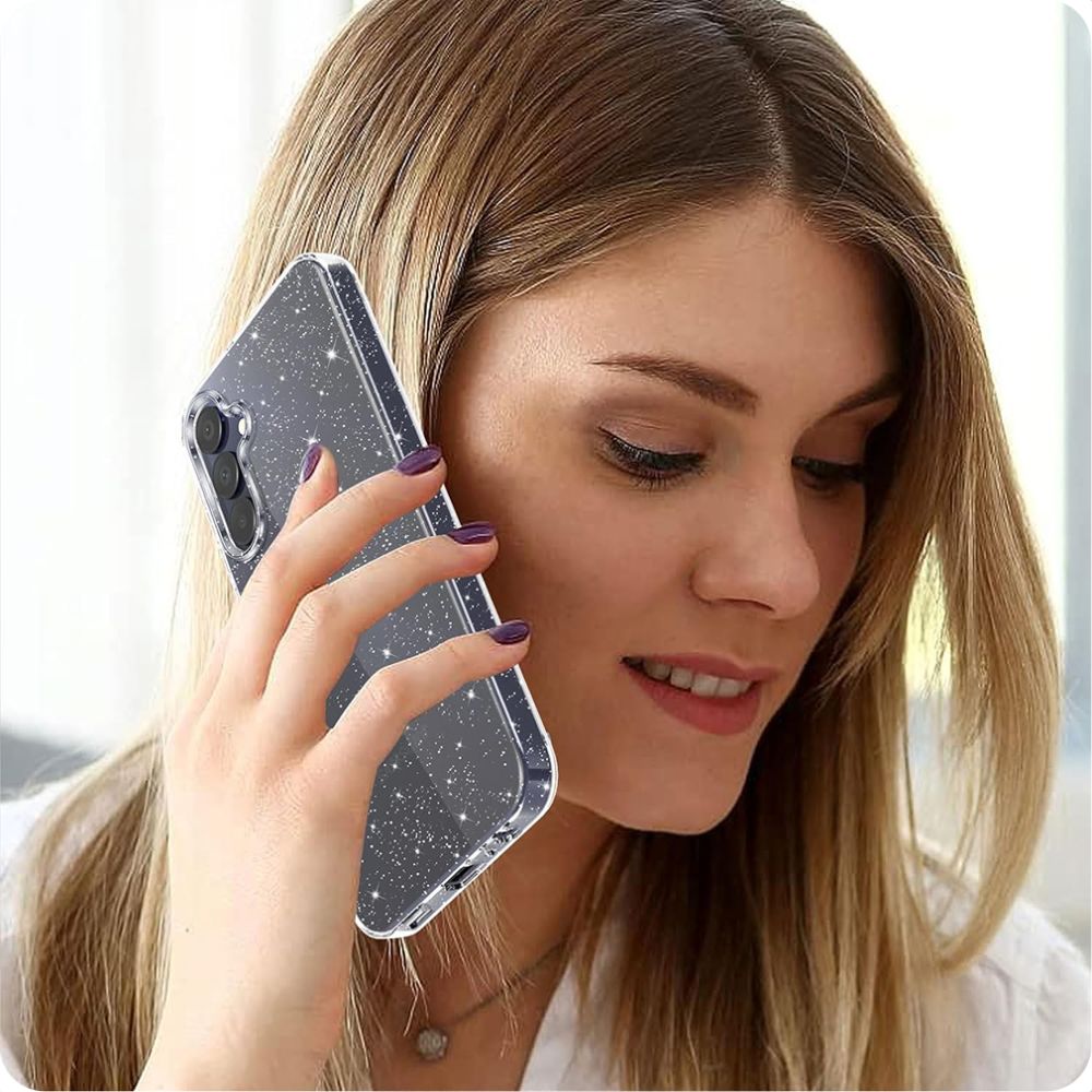 Fodral för Samsung Galaxy A55 5G A556, Techsuit, SparkleSkin, Transparent