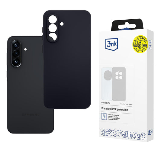 Fodral för Samsung Galaxy A56 A566, 3MK, Matt svart