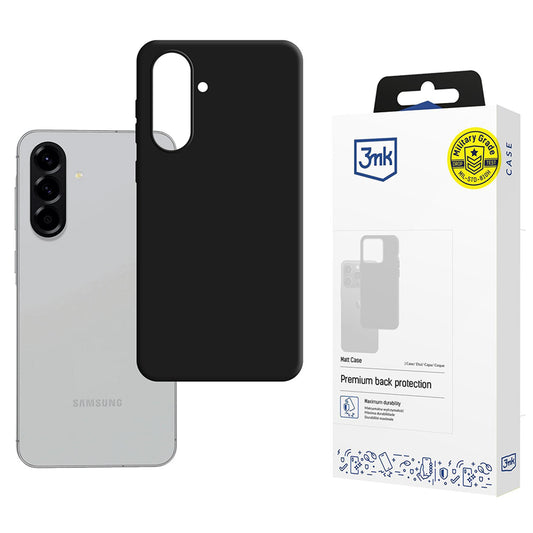 Fodral för Samsung Galaxy A56 A566 / A36 A366, 3MK, Matt svart