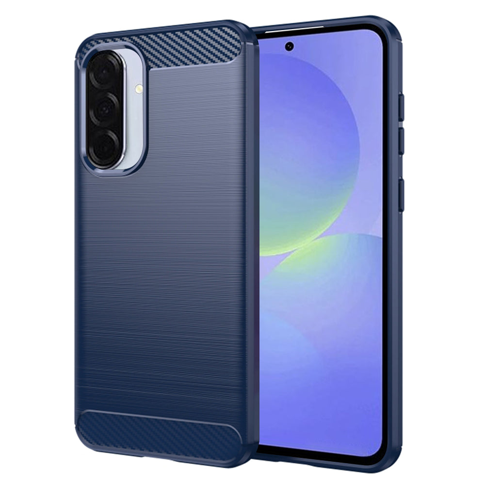Fodral för Samsung Galaxy A56 A566 / A36 A366, Techsuit, Kolfiber, Blå