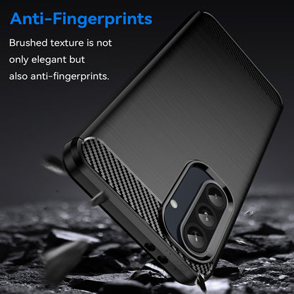 Fodral för Samsung Galaxy A56 A566 / A36 A366, Techsuit, Kolfiber, Blå