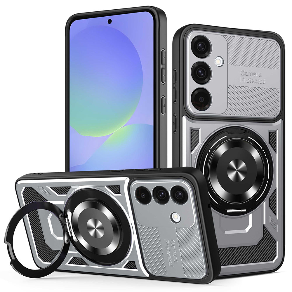 Fodral för Samsung Galaxy A56 A566 / A36 A366, Techsuit, RuggedCam, Grå