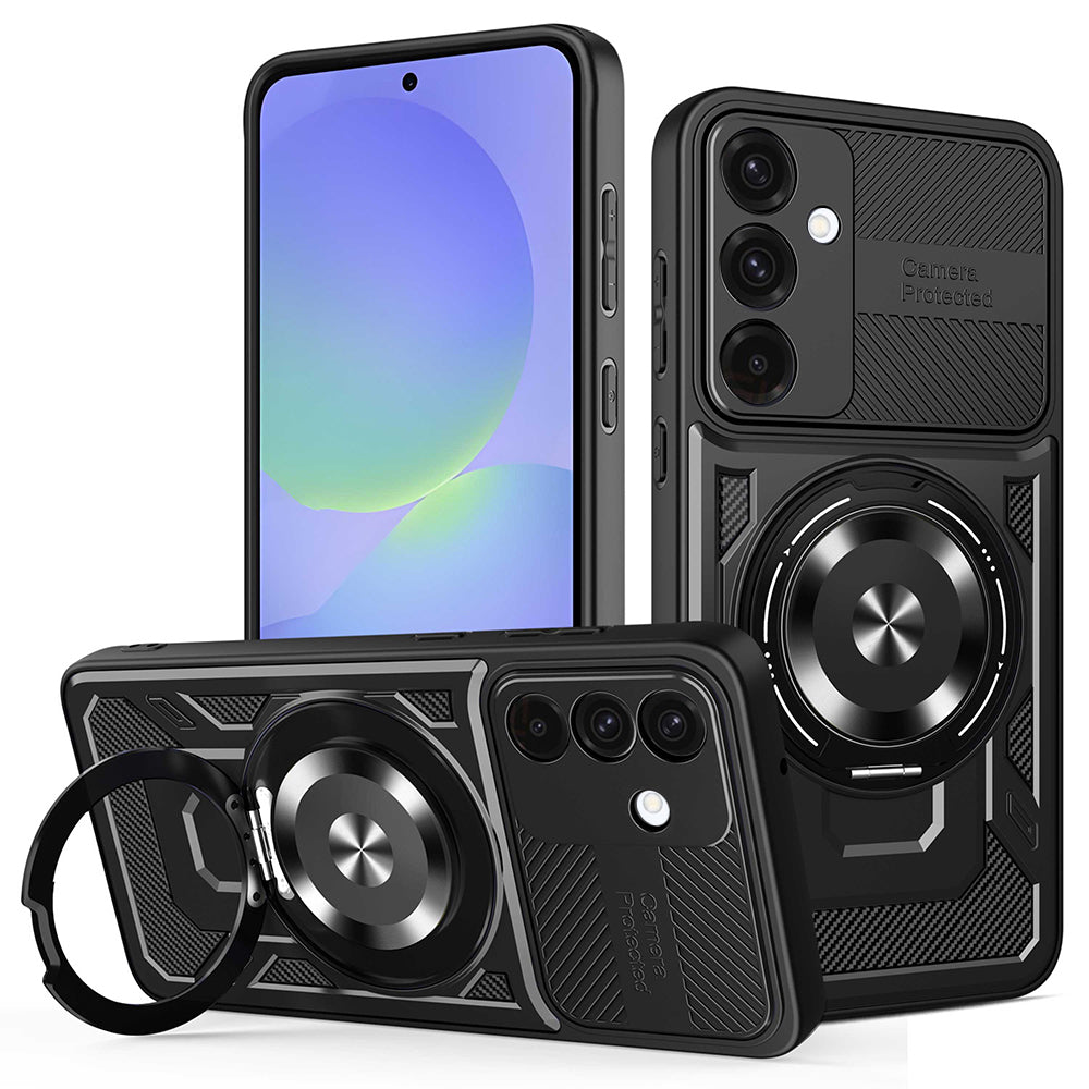 Fodral för Samsung Galaxy A56 A566 / A36 A366, Techsuit, RuggedCam, Svart