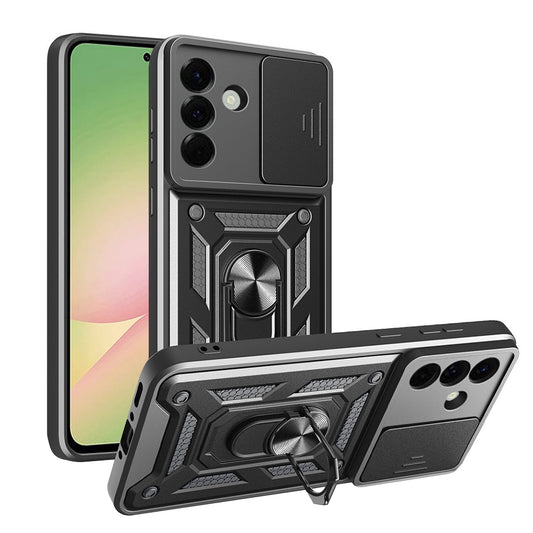 Fodral för Samsung Galaxy A56 A566, Techsuit, CamShield, Svart