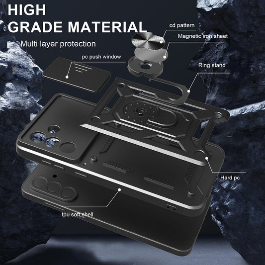 Fodral för Samsung Galaxy A56 A566, Techsuit, CamShield, Svart