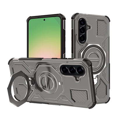 Fodral för Samsung Galaxy A56 A566, Techsuit, Carbon Shield Pro, Ljus Svart