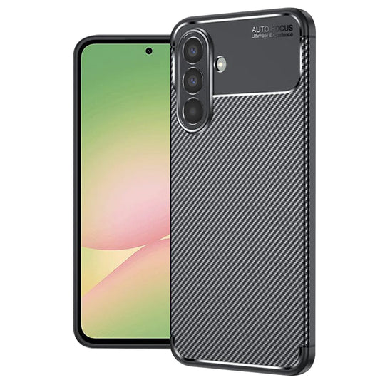 Fodral för Samsung Galaxy A56 A566, Techsuit, CarbonFiber, Svart