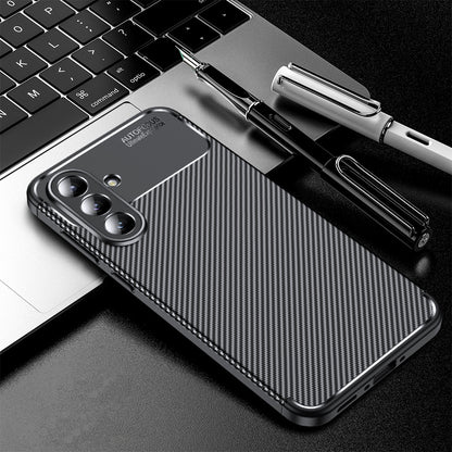 Fodral för Samsung Galaxy A56 A566, Techsuit, CarbonFiber, Svart