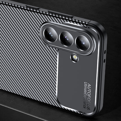 Fodral för Samsung Galaxy A56 A566, Techsuit, CarbonFiber, Svart