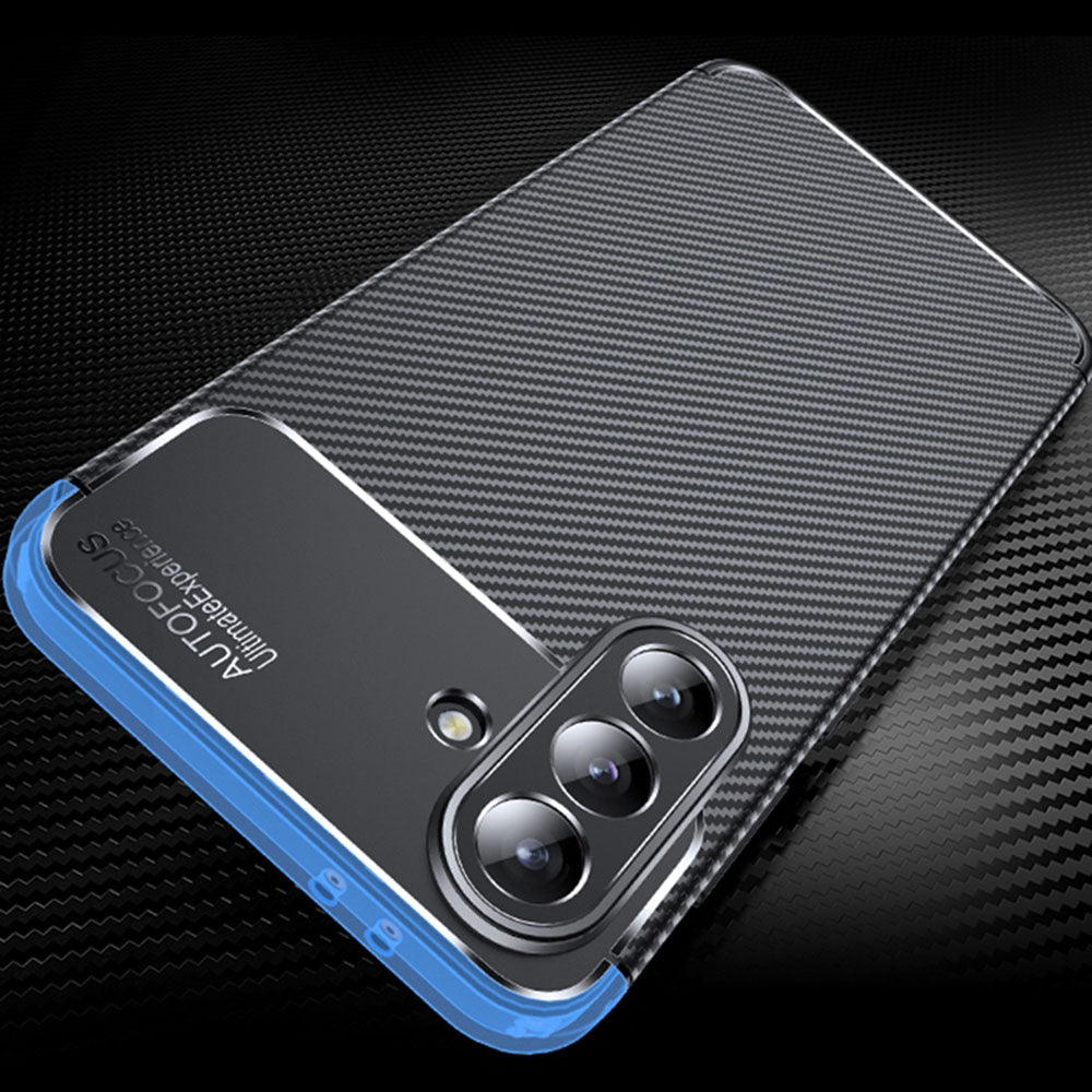 Fodral för Samsung Galaxy A56 A566, Techsuit, CarbonFiber, Svart