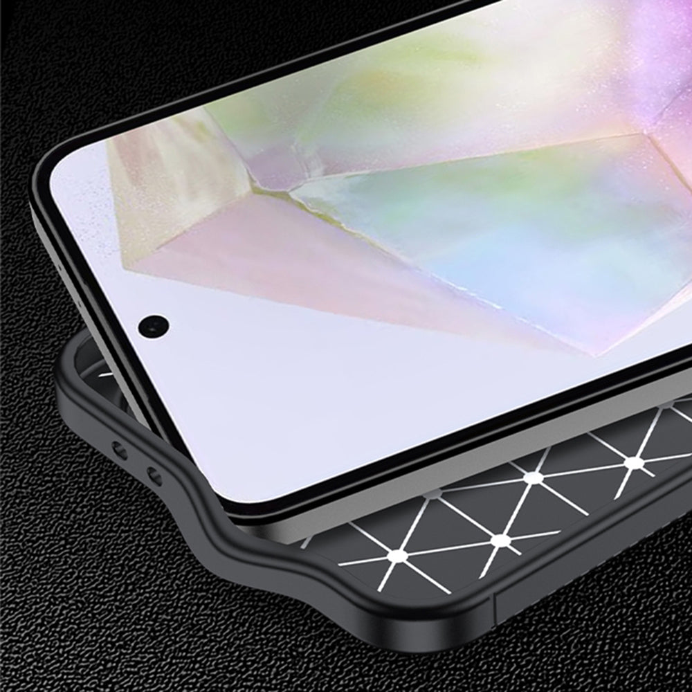Fodral för Samsung Galaxy A56 A566, Techsuit, CarbonFiber, Svart