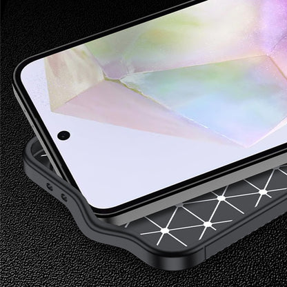 Fodral för Samsung Galaxy A56 A566, Techsuit, CarbonFiber, Svart
