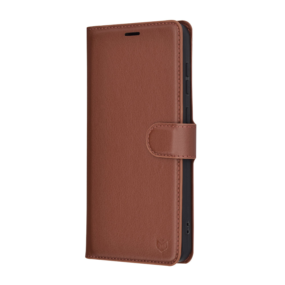 Fodral för Samsung Galaxy A56 A566, Techsuit, Leather Folio, Brun
