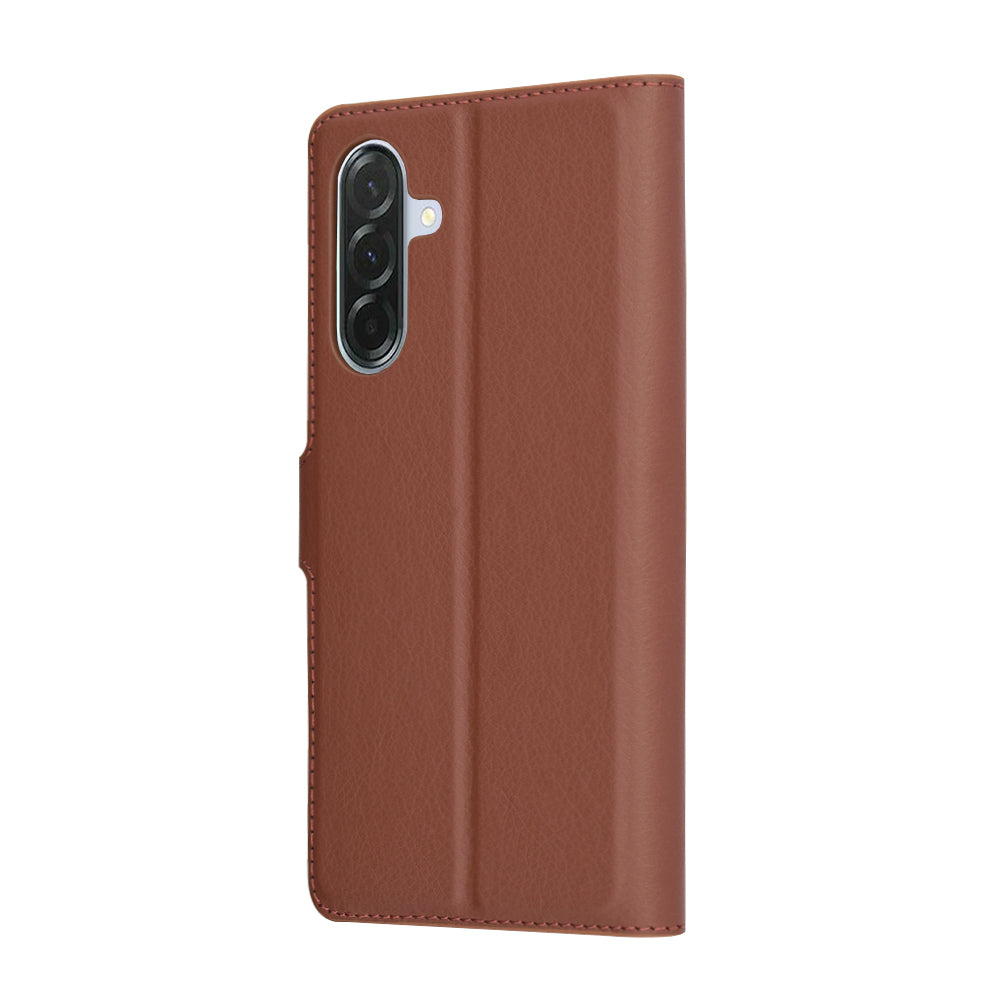 Fodral för Samsung Galaxy A56 A566, Techsuit, Leather Folio, Brun