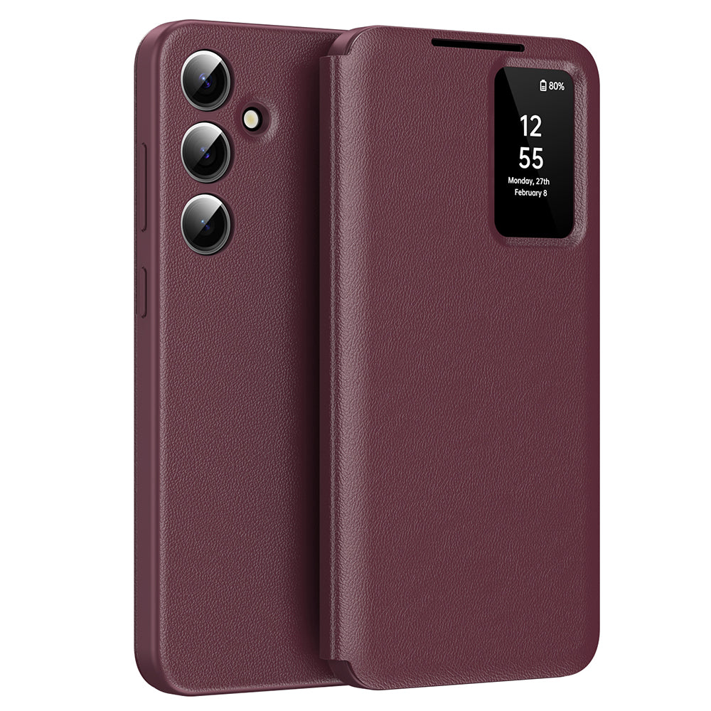 Fodral för Samsung Galaxy A56 A566, Techsuit, SmartView, Röd