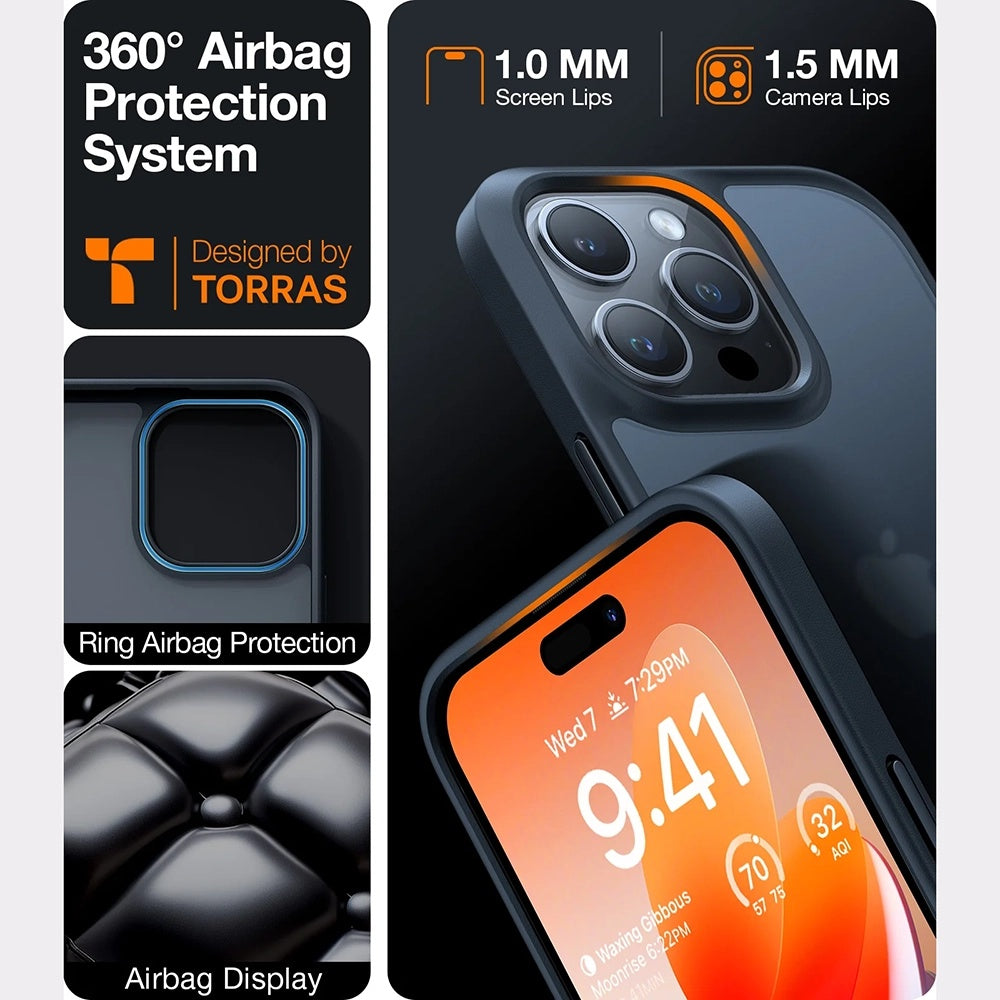 Skyddsfodral för Samsung Galaxy A56 A566, Torras, Guardian, Svart