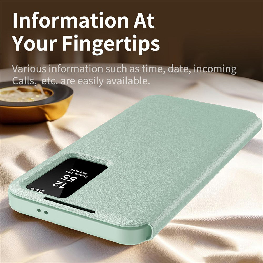 Fodral för Samsung Galaxy A57 5G, Techsuit, SmartView, Grön